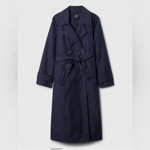 This season’s Gap Icon Trench, size large, navy, NWT